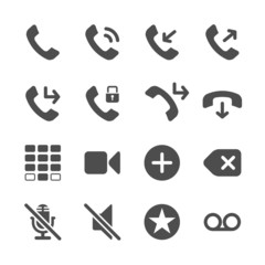 telephone application icon set, vector eps10