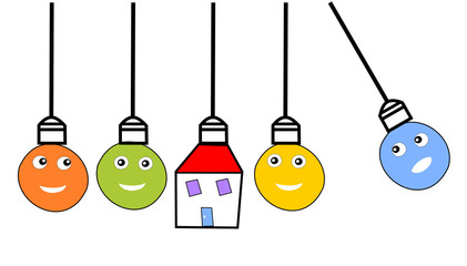 Naklejka premium Dzielenie mieszkania