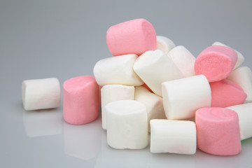 pile of marshmallow white and pink colors