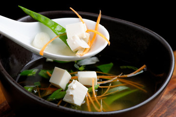 Japanese miso soup with tofu