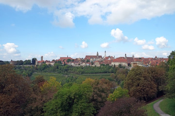 Fototapeta na wymiar Altstadtpanorama von Rothenburg