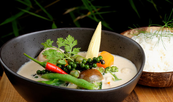 Traditional thai red curry