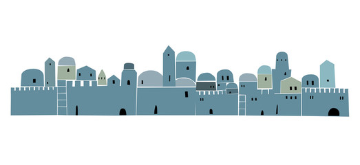 Middle East Town , OLd City, Illustration