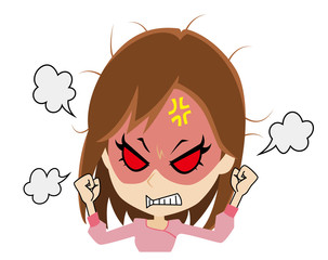 憤慨する若い女性