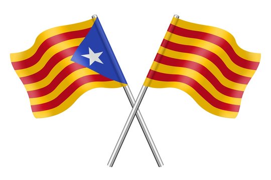 Banderas: Cataluña, Estelada blava y senyera