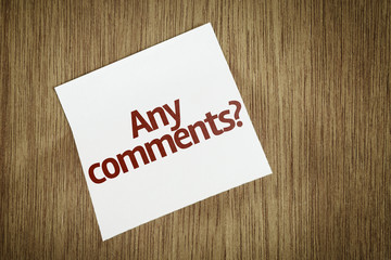 Any Comments? on Paper Note on texture background