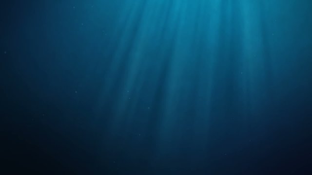 seamless loop underwater scene with rays of light