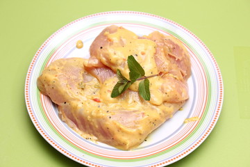 Marinniertes Putenfleisch