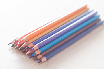 Cluster of colorful pencil crayons