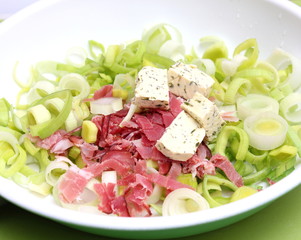 Lauch mit Speck