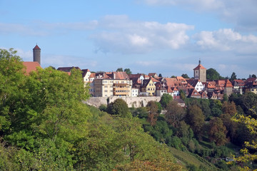 Fototapeta na wymiar Altstadtpanorama von Rothenburg