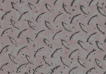 Tracing of grunge metal plate
