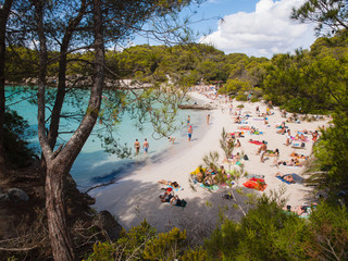 Turqueta beach in Menorca, Spain.