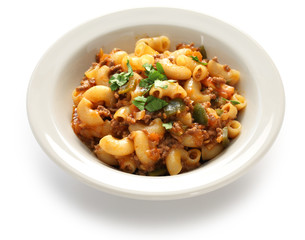 american chop suey, american goulash, american pasta dish