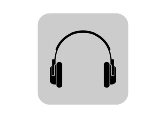 Headphones icon on white background