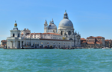 Fototapeta na wymiar Grand Canal and Basilica Santa Maria in Venice