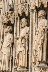 Apostles, ornaments and sculptures of Gothic style, Spanish Anci