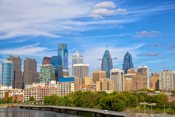 Fototapeta na wymiar Skyline of Philadelphia downtown, Pennsylvania, USA