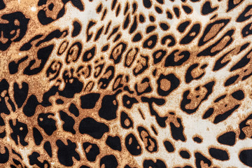 The texture of fabric stripes leopard