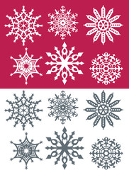 Set of snowflakes