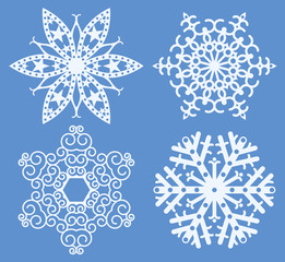 set of snowflakes