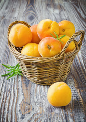 fresh ripe apricots