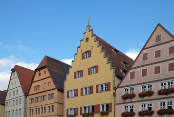 Hausfassaden in Rothenburg