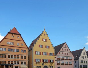 Fototapeta na wymiar Hausfassaden in Rothenburg