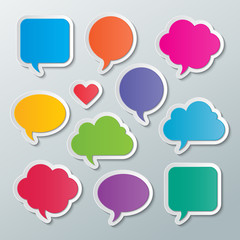 paper speech bubbles