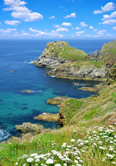 Fototapeta premium Atlantic Ocean coast at Pointe du Van - Brittany