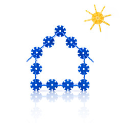 Haus aus Steckelementen