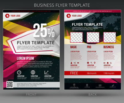 Abstract vector business flyer brochure template