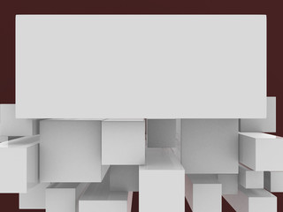 3d white abstract background