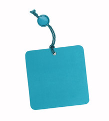 Turquoise, blank label, isolated