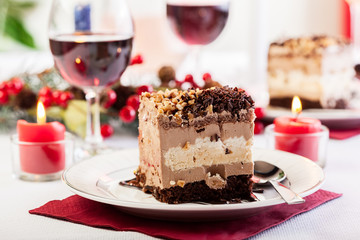 Piece of meringue cake