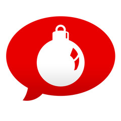 Obraz premium Etiqueta comentario bola de adorno