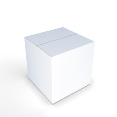 White cardboard box