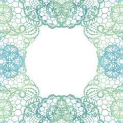 Lacy elegant frame. Invitation card.