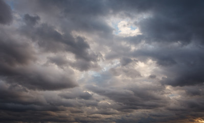 Natural background: stormy sky