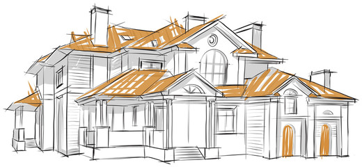 архитектурный рисунок здания