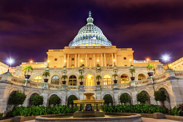 Obraz premium US Capitol South Side Fountain Night Stars Washington DC