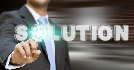 Businessman solution concept