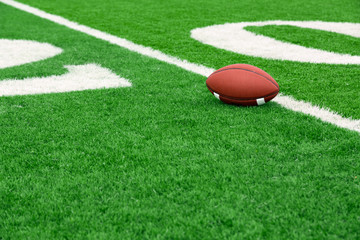 Football field with ball