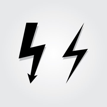 Lightning Bolt icon set