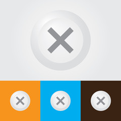Wrong mark button , Remove icon