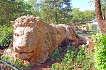 Stone lion, Ifrane, Morocco