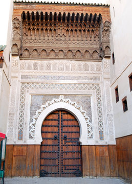 Carved gate in Fes, Morocco