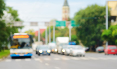 Blurred photo of city landscape