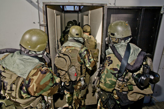 SWAT Team Enters Room