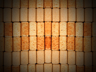 Wine corks close up